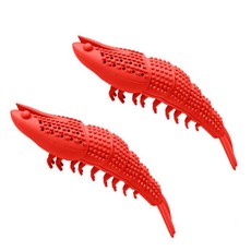 柔軟的橡膠貓咪玩具, 紅色的, 2個