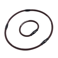 Oz健康戒指遠紅外線全釹健康手鍊項鍊棕色+黑色大套組, 1套