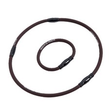 Oz健康戒指遠紅外線全釹健康手鍊項鍊棕色+黑色小套組, 1套