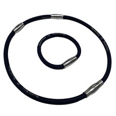 Oz 健康戒指遠紅外線全釹健康手鍊項鍊海軍+銀色小套組, 1套