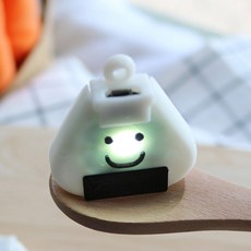 바이담수미 강아지 삼각김밥 충전식 LED 하네스, 삼각김밥 스마일팸(화이트), 1개