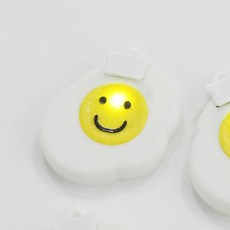 Bydamsumi狗狗煎蛋充電式LED胸背帶, Fry Smile（白）
