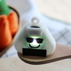 바이담수미 강아지 삼각김밥 충전식 LED 하네스, 삼각김밥 썬글매운맛(화이트), 1개