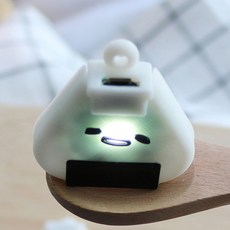 바이담수미 강아지 삼각김밥 충전식 LED 하네스, 삼각김밥 눈감지마요(화이트), 1개