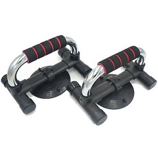 아트짐 이중 흡착 푸쉬업바 고급형 2p, 블랙레드