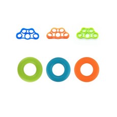 Wellup 矽膠手指夾子果醬 3 種 + 甜甜圈普通 3 種套組, 混色