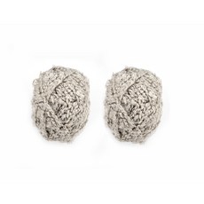 波浪壓克力+羊毛混紡針織線 2入, 灰色的