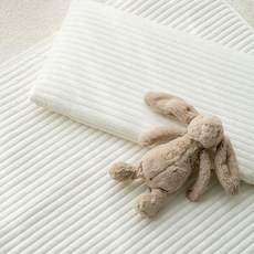 롤베이비 줄누비 유아 침대패드, 화이트, 1개