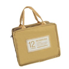 便攜式加厚野餐袋 米色, 1個