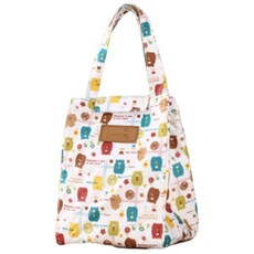 Market A 棉質保溫便當袋 白熊, 1個