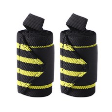 마켓A 컬러 크로스보더 피트니스 스트랩 스포츠 아대 2p, 옐로우