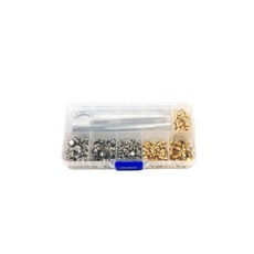 皮革工藝 鉚釘 8mm x 2種 x 30入 + 6mm x 2種 x 30入 + 工具 3件組