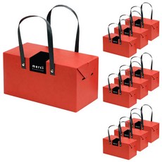 indi.k 現代紅色手提盒 大 10p+Merci 現代黑色標籤 10p, 紅色(手提盒), 黑色(標籤), 1套