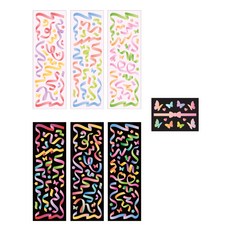 merry morning 可拆卸漸變5彩色紙 6入組, 混色, 1套