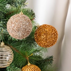 flowertree 聖誕樹裝飾球 2入, 暗金色
