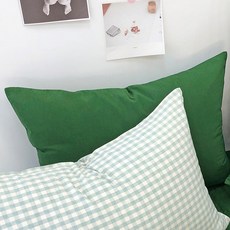 Nubile 格紋棉質枕套
