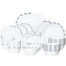 Bormioli Rocco Vietri 10人份晚餐餐具組 32件, 7種, 白色