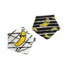 babyclo 嬰兒圍巾式印花圍兜組 2款, 2 Sunglasses Banana, 1組