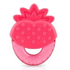 Nuby 水果造型孩童凝膠磨牙器, 單品, 草莓款, 1個