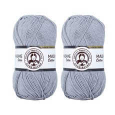 DIKTAS壓克力纖維編織毛線, 001淺灰色, 2入