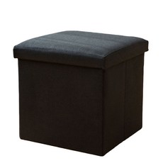 마켓에이 접이식 수납 의자 보관함, 블랙, 1개