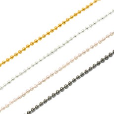 珠鍊 0.8mm 1m*4種組, 金色、銀色、玫瑰金、黑色, 1套