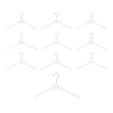 MAINETTI 塑膠女用夾克衣架 LJ38, 白色, 10個