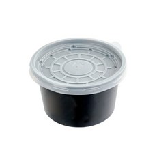 黑色 105Ø 帶可拆卸蓋在圓形醬杯之間, 1個, 500入