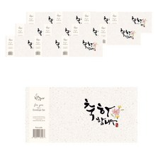 From&To 手寫風零用錢信封 6入 + 便條內頁 6入 + 貼紙 6入 組合 B113pq9, 混合顏色, 12套