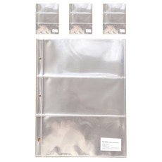 Hihaba 3孔 3格 單面 補充內頁 225x296mm 10p 透明, 4個
