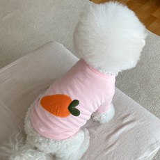 bydamsoomi 寵物胡蘿蔔T恤, 粉紅色