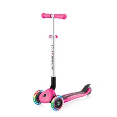 GLOBBER 兒童滑板車, 深粉色（踢腳板）+隨機發貨（酒吧）