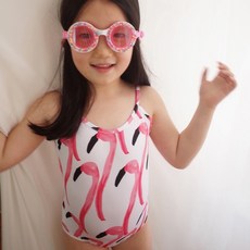 An&Marco女童款紅鶴泳衣兼用連身緊身衣