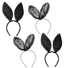 PARTYSHOW 兔子髮箍2件組, 黑色, 2套