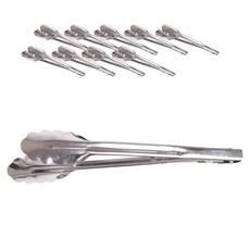 不銹鋼食物夾, 10個, 單色