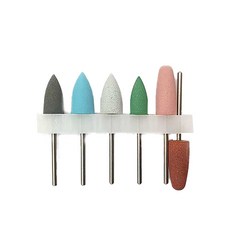 B.Lab 一套 6 個矽膠指甲鑽頭, 混色, 1組