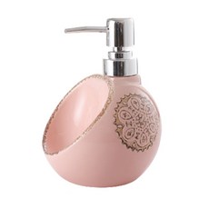 口袋收納蝴蝶陶瓷清潔劑桶幾何圖形 粉色 YT_RA596, 1個