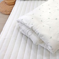 Nubile 水洗棉質四季鬆緊帶墊, 白色