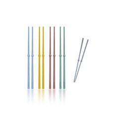 Volstick 筷子組, 藍色 + 灰色 + 黃色 + 巧克力色 + 薄荷綠, 5個