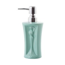 優雅的女人陶瓷清潔劑補充容器桶 綠色 YT_RA597, 1個