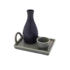 清酒器 3件組, 1套, Tokuri，玻璃，小吃盤