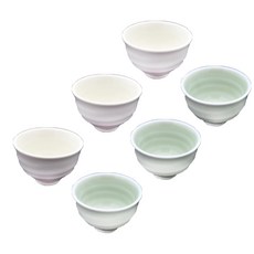 瓷碗 淺綠色 6入+象牙白色 4入, 淺綠色, 象牙色, 1套