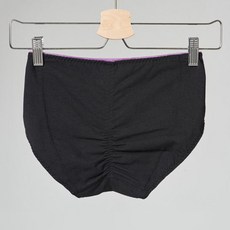 波浪型貼合型衛生內褲, 黑色的