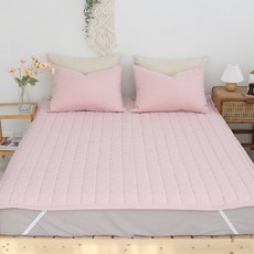 半水洗固定鬆緊帶床墊, 粉紅色