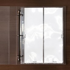 Hihaba 3孔單面補充內頁 2格 直式 225 x 296 mm, 4個, 10枚入