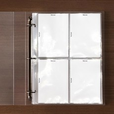 hihaba 3孔4格單面補充透明袋 225*296mm, 40入