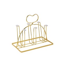 愛心符號6格杯架 YT_RA491, 單色, 1個