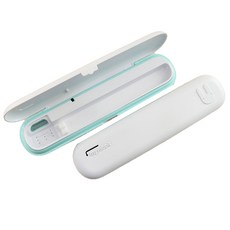 MyRabbit 便攜式分離式洗牙牙刷消毒器 單電源電池型 SH-1635WB 2p, 白色 藍色