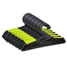 防滑衣架, 黑+綠, 50個