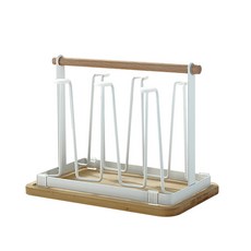 6孔杯架+木架套組YT_RA492, 白色的, 1套
